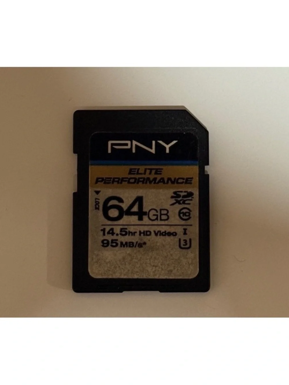 PNY Elite Performance 64GB SDXC Memory Card Class 10 U3 95MB/s Full HD Camera